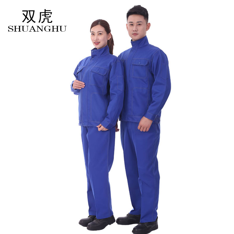 anti-corrosion anti-static water repellent spring and autumn denim labor suit