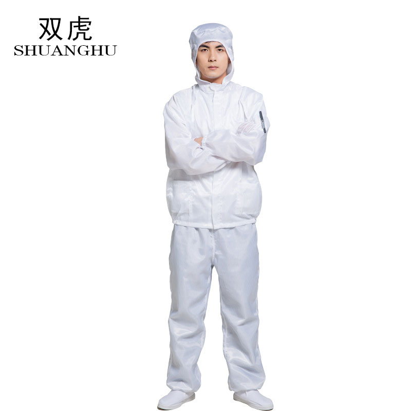 Antistatic hooded separate clean clothes