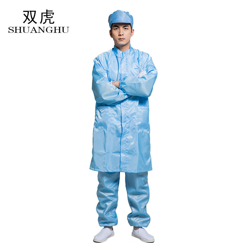 Stand-up collar dust-free anti-static lab coat